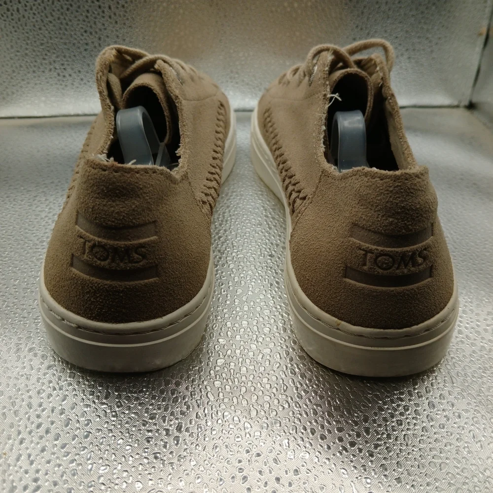TOMS *Beige Lace Up Casual Sneakers Women's Size 6.5